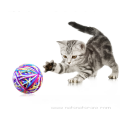 Colorful bite resistant material cat toy ball